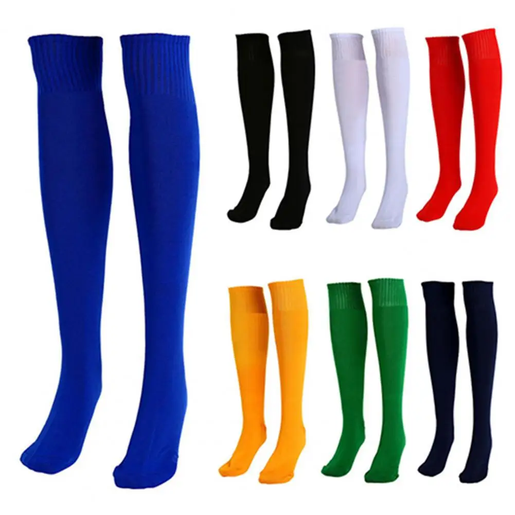 

1 Pair Sports Socks Solid Color Anti-slide Spandex Anti-slide Knee Socks Cycling Socks Outdoor Men Women Running Sports Stocking