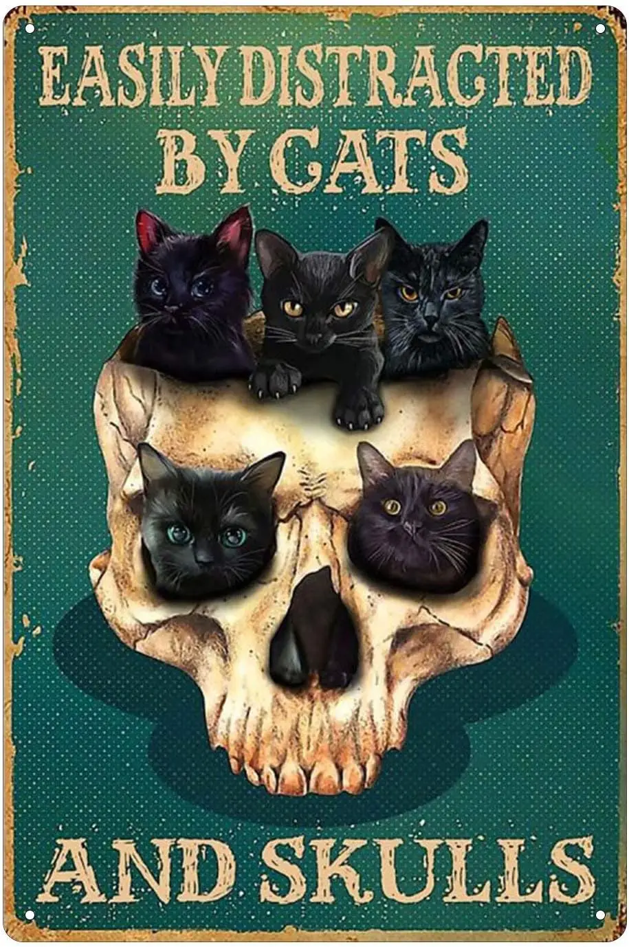 Yepzoer Skull and Cat Metal Retro Vintage Tin Sign Bar Wall Decor Poster 8x12 inch
Yepzoer Skull and Cat Metal Retro Vintage Tin Sign Bar Wall Decor Poster 8x12 inch