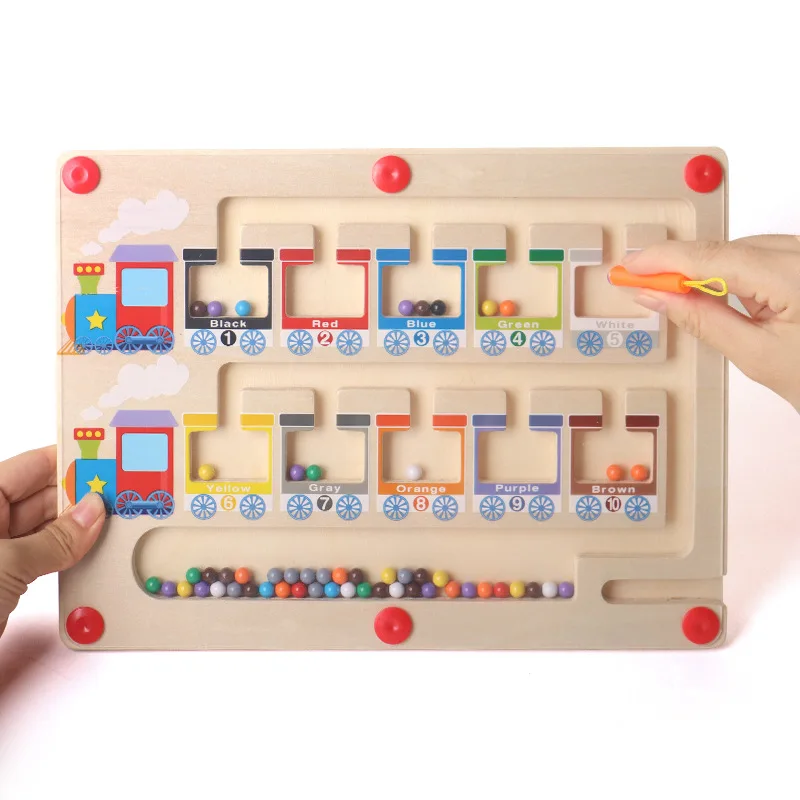 Early Education Intelligence Color Classification Digital Cognition Magnetic Pen Walking Maze Counting Wooden Board Kids Toys
Early Education Intelligence Color Classification Digital Cognition Magnetic Pen Walking Maze Counting Wooden Board Kids Toys