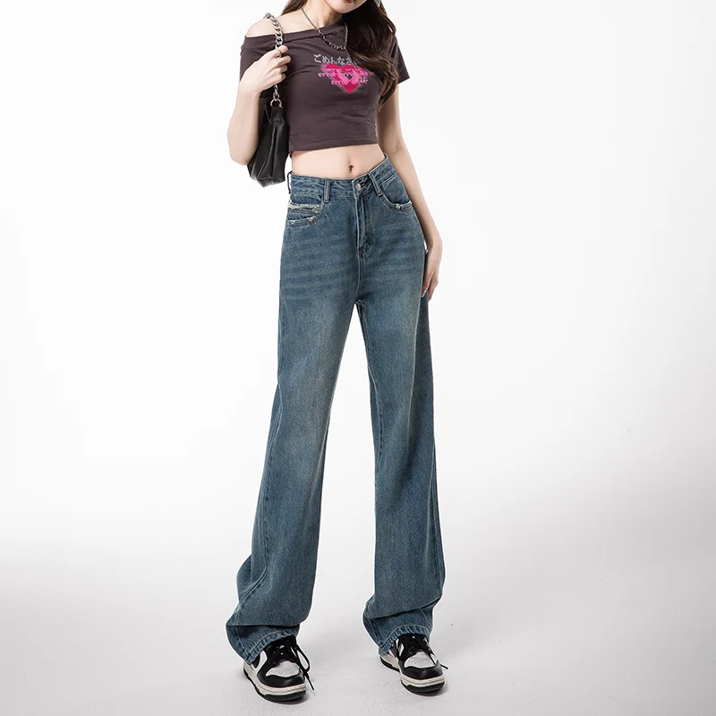 Women'S New Summer Straight Tube Loose High Mop Pants Korean Version Versatile Spring And Autumn Wide Leg Drape Jeans Trousers
Women'S New Summer Straight Tube Loose High Mop Pants Korean Version Versatile Spring And Autumn Wide Leg Drape Jeans Trousers
