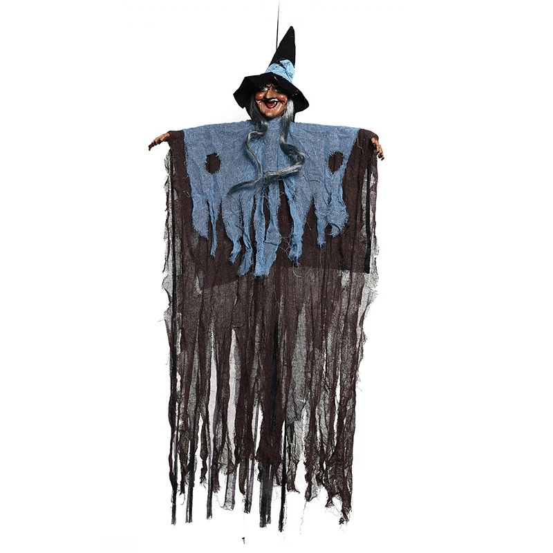 Halloween Decoration Electric Hanging Witch Ghost with Creepy Sound Light-up Eyes for Haunted House Outdoor Indoor Ornament
Halloween Decoration Electric Hanging Witch Ghost with Creepy Sound Light-up Eyes for Haunted House Outdoor Indoor Ornament