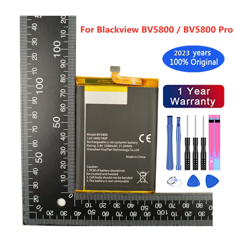 

New 5580mAh V685780P Replacement Battery For Blackview BV5800 / BV 5800 Pro Smart Mobile Phone Batteries Bateria +Gift tools