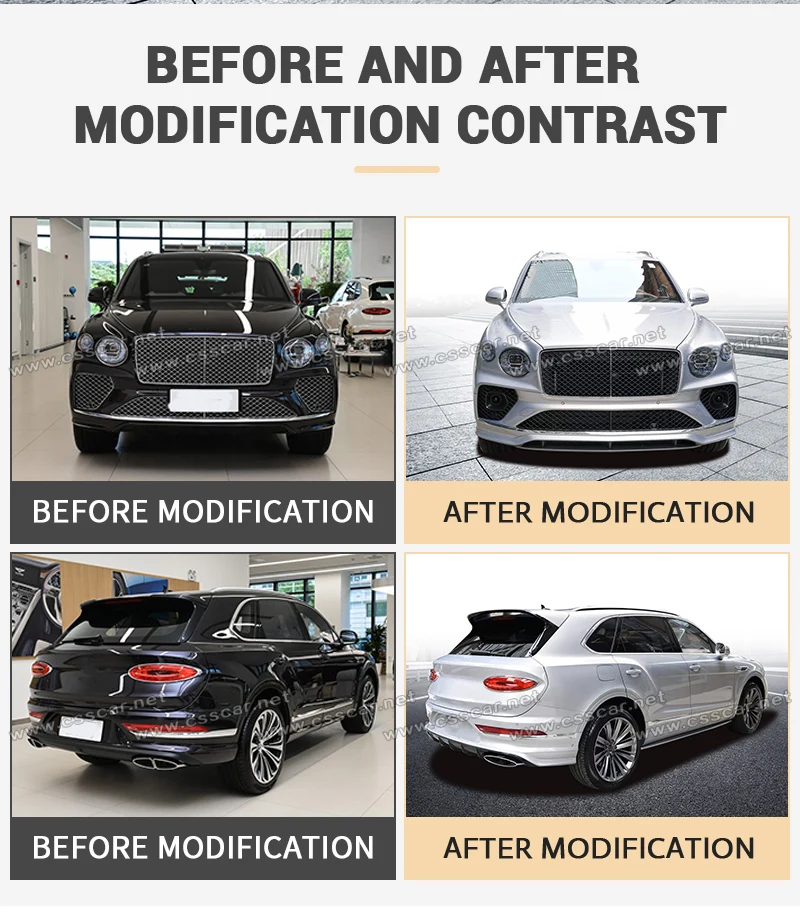 Upgrade Facelift V8S Style Carbon Fiber Car Front Lip Rear Diffuser Lip Ducktail Spoiler Body Kit for Bentley Bentayga Bodykit Upgrade Facelift V8S Style Carbon Fiber Car Front Lip Rear Diffuser Lip Ducktail Spoiler Body Kit for Bentley Bentayga Bodykit