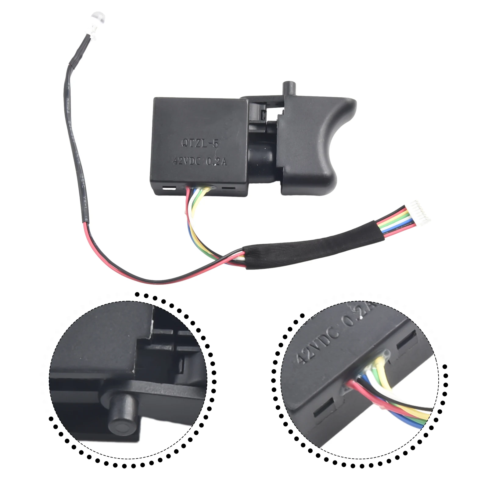 Black Electric Drill Switch Adjustable Drill Speed Controller Brushless CW/CCW Cordless Drill Trigger Switch For FA2-16/1WEK
Black Electric Drill Switch Adjustable Drill Speed Controller Brushless CW/CCW Cordless Drill Trigger Switch For FA2-16/1WEK