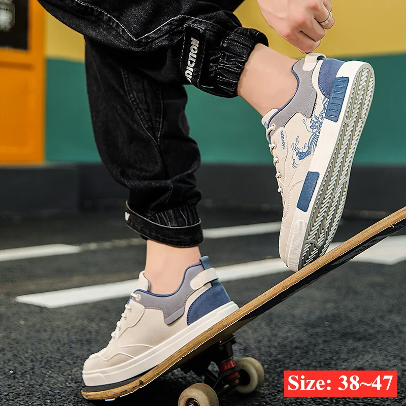 New Men's Casual Sneakers Students Spring Autumn Leather Casual Shoes Men Skateboard Walking Shoes Fashion Street Hip Hop Shoes
New Men's Casual Sneakers Students Spring Autumn Leather Casual Shoes Men Skateboard Walking Shoes Fashion Street Hip Hop Shoes