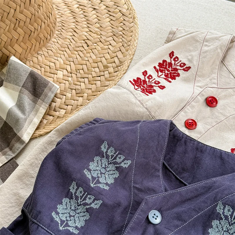 2025 Spring New Girls Overalls Loose Kids Jumpsuit Flower Embroidery Baby Bib Pants Children Casual Pants Infant Clothes 36 S9b61535b4a68431ebf85816c1619d589m
