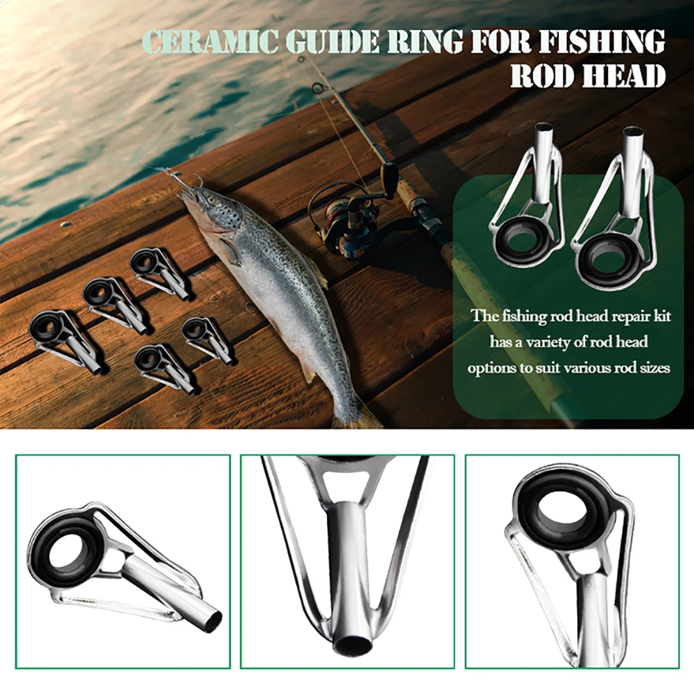 Fishing Accessories Stainless Steel Ceramic Guide Ring For Fishing Rod Top Tips Replacement 0.8-2Mm 13 Size Rod Head Fish Tools
Fishing Accessories Stainless Steel Ceramic Guide Ring For Fishing Rod Top Tips Replacement 0.8-2Mm 13 Size Rod Head Fish Tools
