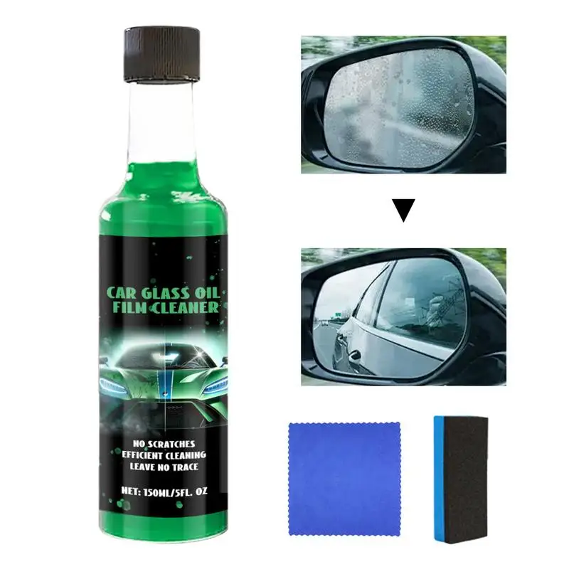 

Car Glass Oil Film Cleaner Oil Film Remover For Glass Car Windshield Oil Film Cleaner 150ml For Car Window Remove Dirt Water