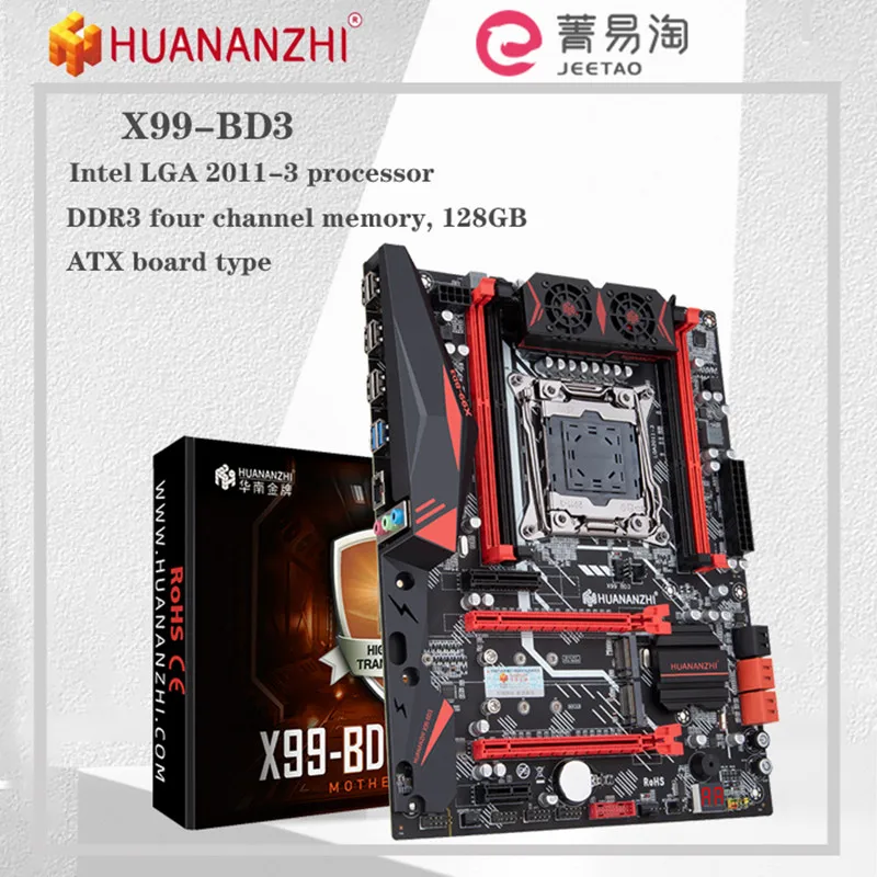 HUANANZHI BD3 V1.1 Motherboard For Intel LGA 2011-3 All Series DDR3 RECC128GB M.2 PCI-E NVME NGFF ATX Server Mainboard
HUANANZHI BD3 V1.1 Motherboard For Intel LGA 2011-3 All Series DDR3 RECC128GB M.2 PCI-E NVME NGFF ATX Server Mainboard