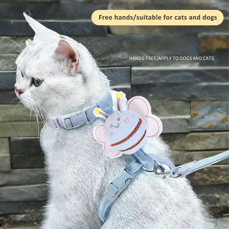 

Cat Harness Vest Walking Lead Leash Puppy Dogs Collar Polyester Adjustable Dog Harness Kitten Collar Necklace Pet Accessories