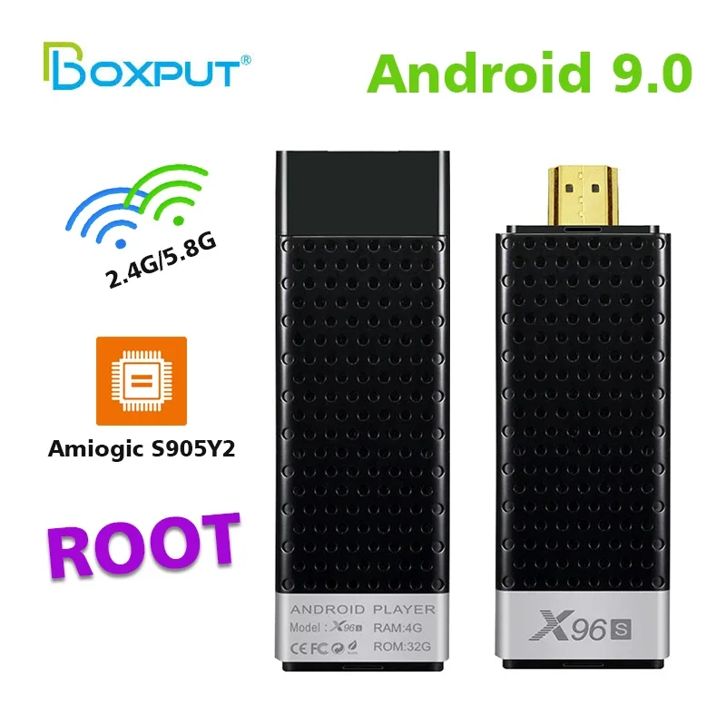 

X96S Android Smart TV Stick OS 8.1 Amlogic S905Y2 Quad Core 10Bit BT4.2 2.4G 5.8G Wifi Root TVBox 2G RAM 16G 8G ROM Media Player