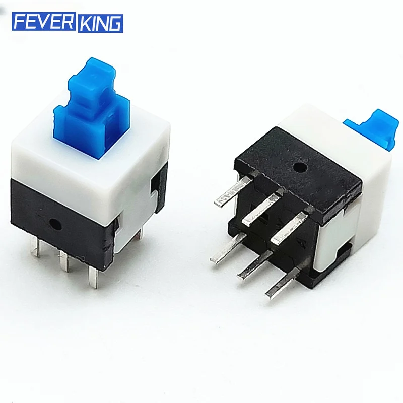 50PCS/LOT 8*8 Self Locking Switch 8mm X 8mm Miniature Self-locking Switch Push Rectangle Button 6-pin
50PCS/LOT 8*8 Self Locking Switch 8mm X 8mm Miniature Self-locking Switch Push Rectangle Button 6-pin