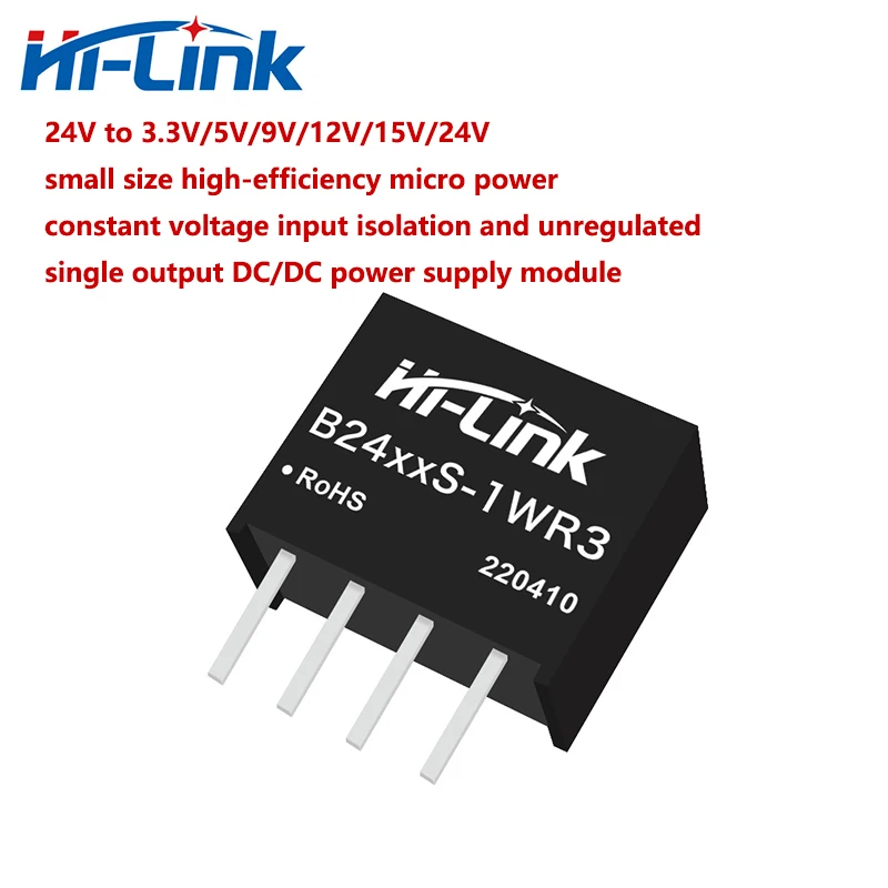 Free Shipping 50pcs/lot B2403S-1WR3 Hi-Link Step Down 1W 24V to 3.3V 303mA DC DC Power Supply Module Consumer Electronics
Free Shipping 50pcs/lot B2403S-1WR3 Hi-Link Step Down 1W 24V to 3.3V 303mA DC DC Power Supply Module Consumer Electronics