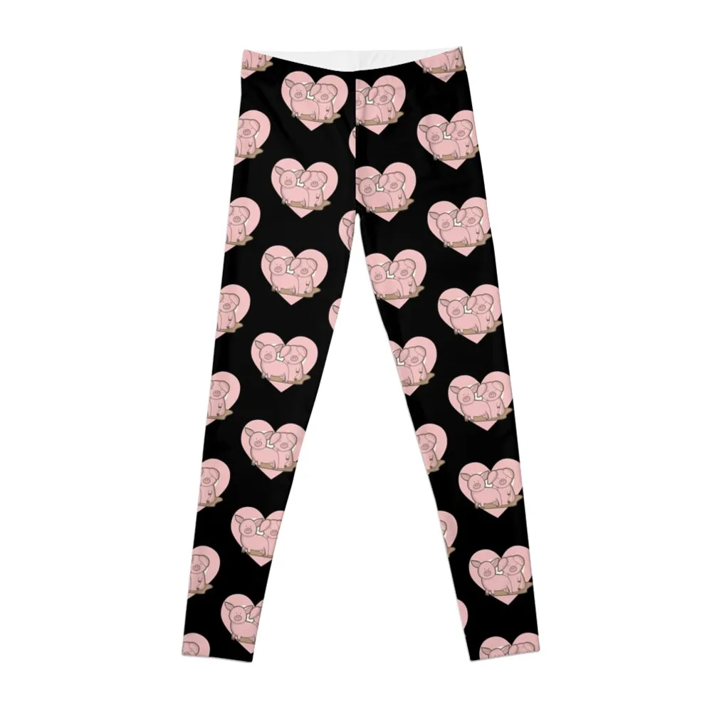 

Cute Piggy Heart for Pig Lovers Leggings Women's tights