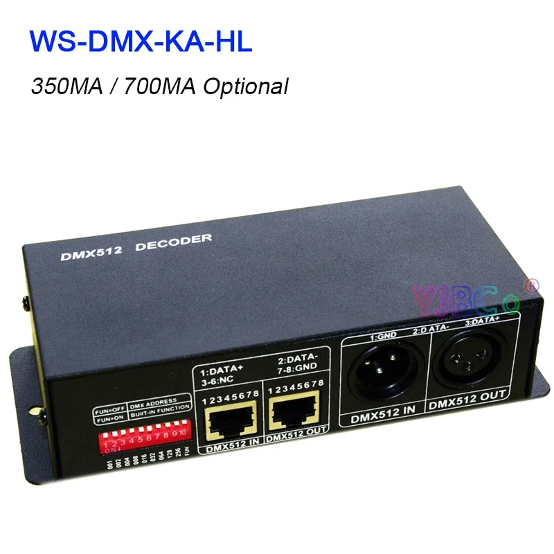 

DMX512 Decoder 350MA 700MA Constant Current Dimmer 12V 24V DC 3 CH Channels RGB Controller For LED Strip,Light,Lamp,Module