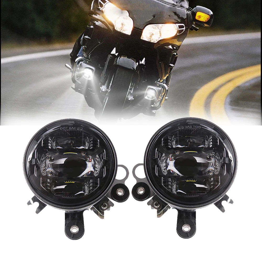 

DOT Approved Motorcycle Waterproof LED Fog Light Lamp With Mounting Bracket For Honda Goldwing 1800 GL1800 2006-2010 2012-2017