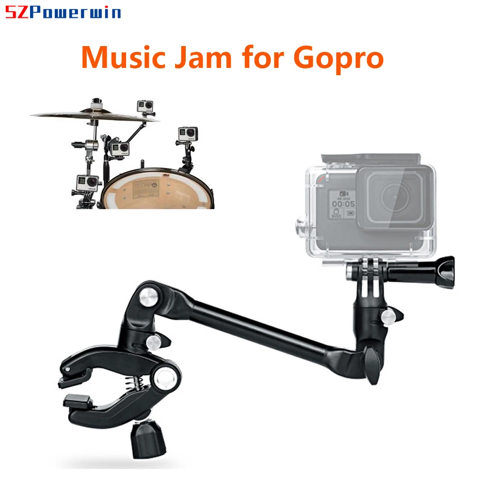 

Powerwin Music Jam Clamp Clip Bracket for GoPro Hero 11 10 9 8 Flex Jaws Arm Session SJCAM SJ4000 SJ5000 Xiaomi Yi 4K Guitar