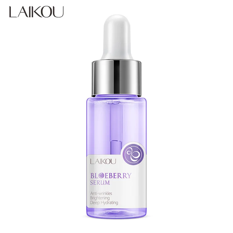 

Laikou Blueberry Whitening Brighting Skin Face Essence Anti Wrinkle Serum Shrink Pores Anti-Aging Moisturizing Oil Control 17ml