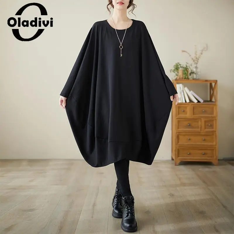 Oladivi Long Batwing Sleeves Oversized Dress for Women 2023 Spring Autumn New Casual Loose Midi Dresses Long Tunic Robe 5XL 9858
Oladivi Long Batwing Sleeves Oversized Dress for Women 2023 Spring Autumn New Casual Loose Midi Dresses Long Tunic Robe 5XL 9858