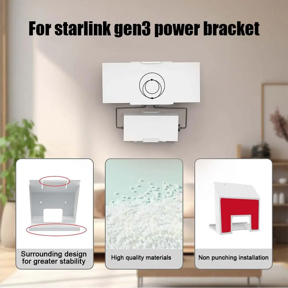 Кронштейн для маршрутизатора StarLink Gen3/V 3, настенный кронштейн для хранения с клейкой основой, без отверстий, Q0U1
Кронштейн для маршрутизатора StarLink Gen3/V 3, настенный кронштейн для хранения с клейкой основой, без отверстий, Q0U1
