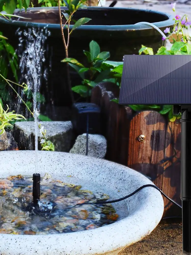 5W 5V Solar Fountain for Bird Bath Solar Water Fountain Pump With 6 Nozzles & 3M Water Cable 180L/h for Pond, Fish Tank, Garden 31 S9b7b98d4f33c4d99b706671ecdac34e0l