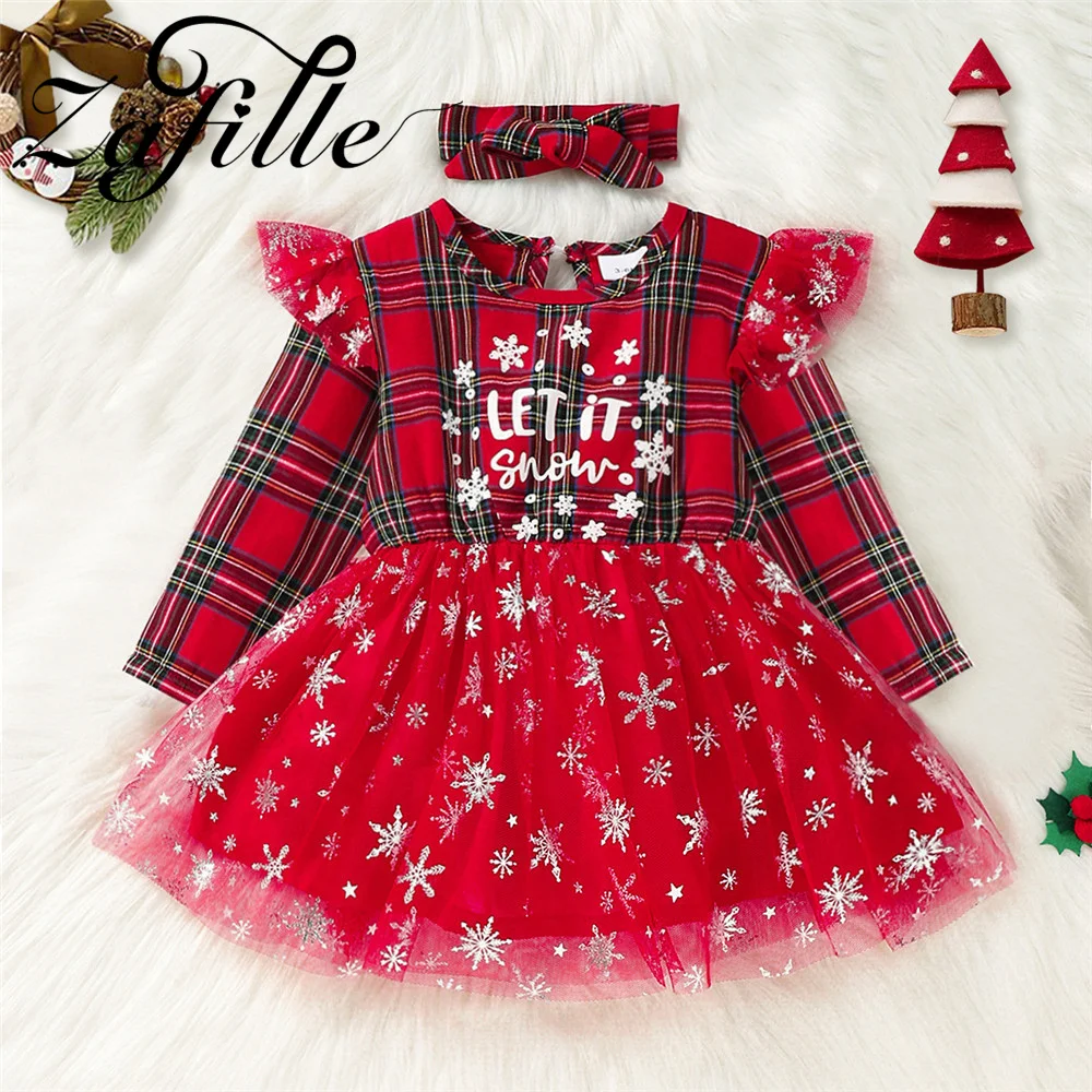 ZAFILLE Red Mesh Dress For Kids Girls Clothing Christmas Baby Costume Snowflake Printed Girls Dresses Princess Children Outfits
ZAFILLE Red Mesh Dress For Kids Girls Clothing Christmas Baby Costume Snowflake Printed Girls Dresses Princess Children Outfits