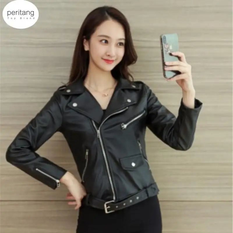 2023 New Fashion Women Smooth Motorcycle Faux Leather Jackets Ladies Long Sleeve Autumn Winter Biker Streetwear Black Coat
2023 New Fashion Women Smooth Motorcycle Faux Leather Jackets Ladies Long Sleeve Autumn Winter Biker Streetwear Black Coat