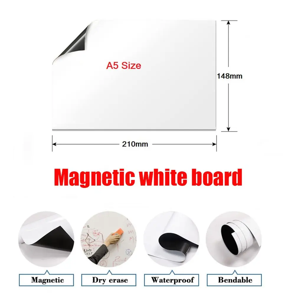 Flexible Kitchen Office Supplies Magnet Board A5 Size Fridge Magnet Magnetic Whiteboard
Flexible Kitchen Office Supplies Magnet Board A5 Size Fridge Magnet Magnetic Whiteboard