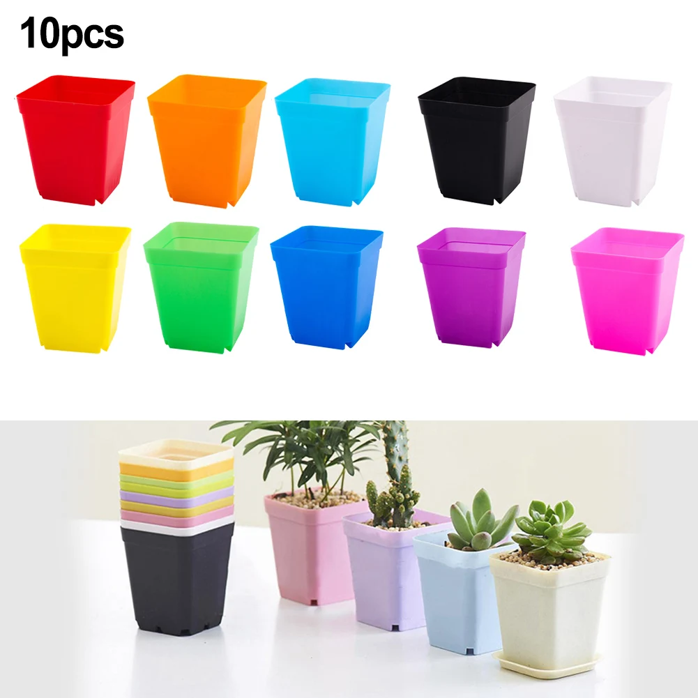 10pcs Plastic Flower Pot Colorful Succulent Flower Pot Seedling Small Square Pot 10x Pot Basin Small Square Nursery Container
10pcs Plastic Flower Pot Colorful Succulent Flower Pot Seedling Small Square Pot 10x Pot Basin Small Square Nursery Container