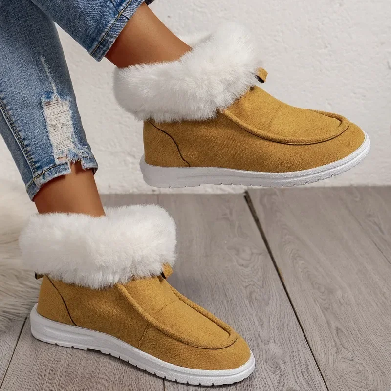 Shoes Female 2023 Hot Sale Slip on Women's Boots Winter Round Toe Solid Plush Warm Short Barrel Low-heeled Casual Snow Boots
Shoes Female 2023 Hot Sale Slip on Women's Boots Winter Round Toe Solid Plush Warm Short Barrel Low-heeled Casual Snow Boots