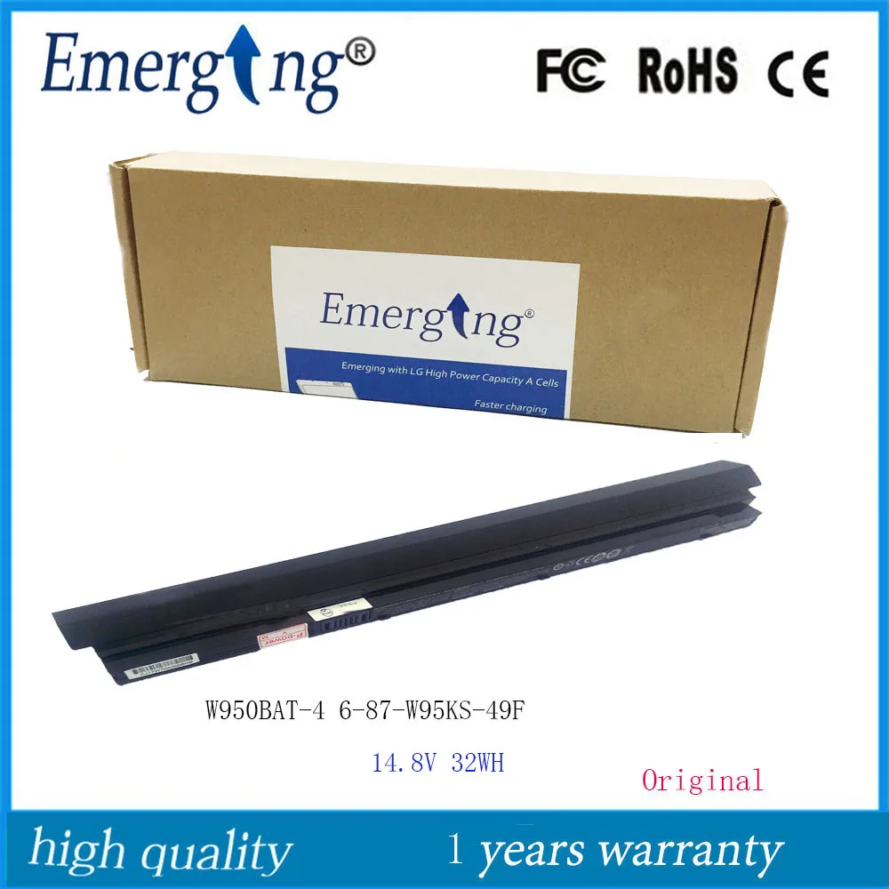 14.8V 32WH New Original Laptop Battery W950BAT-4 for Clevo 6-87-W95KS-42F 6-87-W95KS 4ICR18/65 CLEVO W950BAT-4 Series
14.8V 32WH New Original Laptop Battery W950BAT-4 for Clevo 6-87-W95KS-42F 6-87-W95KS 4ICR18/65 CLEVO W950BAT-4 Series