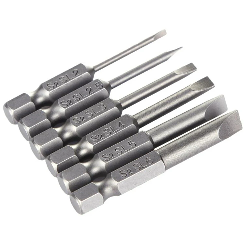 50mm 6.35mm Shank Magnetic Screwdrivers Bit Flat Head Slotted Tip Electric Power Repair Hand Tools Alloy Steel 2.0-6.0mm
50mm 6.35mm Shank Magnetic Screwdrivers Bit Flat Head Slotted Tip Electric Power Repair Hand Tools Alloy Steel 2.0-6.0mm