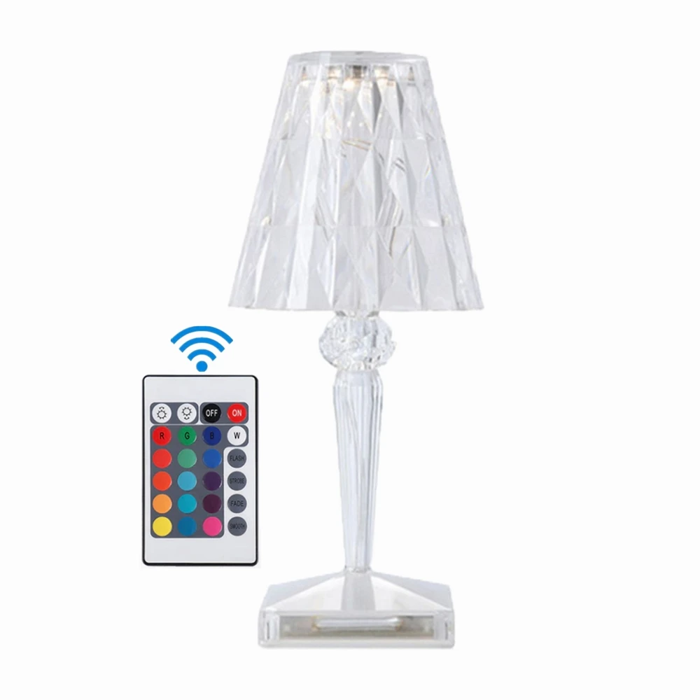 USB LED Crystal Diamond Night Light Touch Table Lamp Rose Projector 3/16 Colors Romantic Bedroom Decor Atmosphere Lighting 2022 |