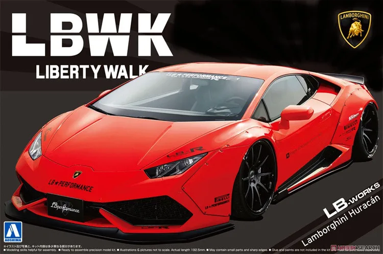 Aoshima static assembled car model 1/24 scale LB Lamborghini Huracan Ver.1 wide body sports car model kit 05988
Aoshima static assembled car model 1/24 scale LB Lamborghini Huracan Ver.1 wide body sports car model kit 05988