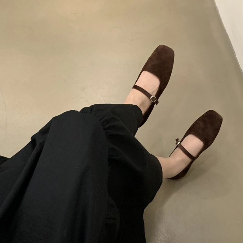 AIYUQI Mary Jane Shoes Women Flat 2025 Spring Shoes Female Genuine Leather Square Head Non-slip Large Size Ballet Shoes Women AIYUQI Mary Jane Shoes Women Flat 2025 Spring Shoes Female Genuine Leather Square Head Non-slip Large Size Ballet Shoes Women