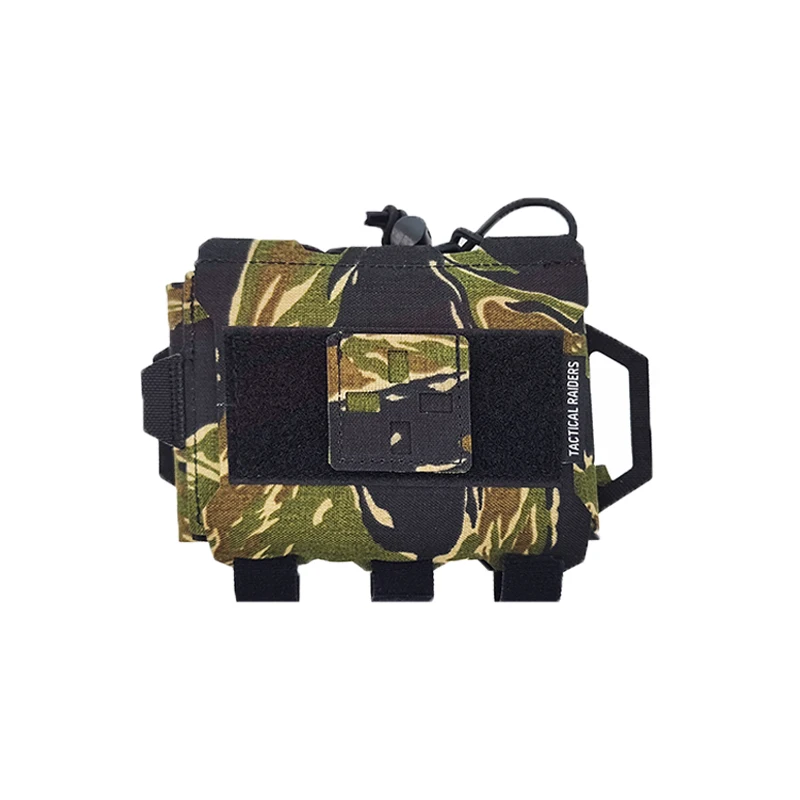 

Tactical Raiders Practical Micro Medical Trauma Kit Pouch NIR Compliant Green Tiger Camo(051788)