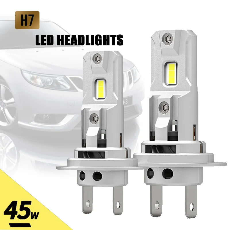 2pcs Super Bright CSP LED Headlight DRL Lamp Kit For Auto Beam Low Beam High Power H7 3570SMD 45W 8000Lm Signal Lamp 12V
2pcs Super Bright CSP LED Headlight DRL Lamp Kit For Auto Beam Low Beam High Power H7 3570SMD 45W 8000Lm Signal Lamp 12V