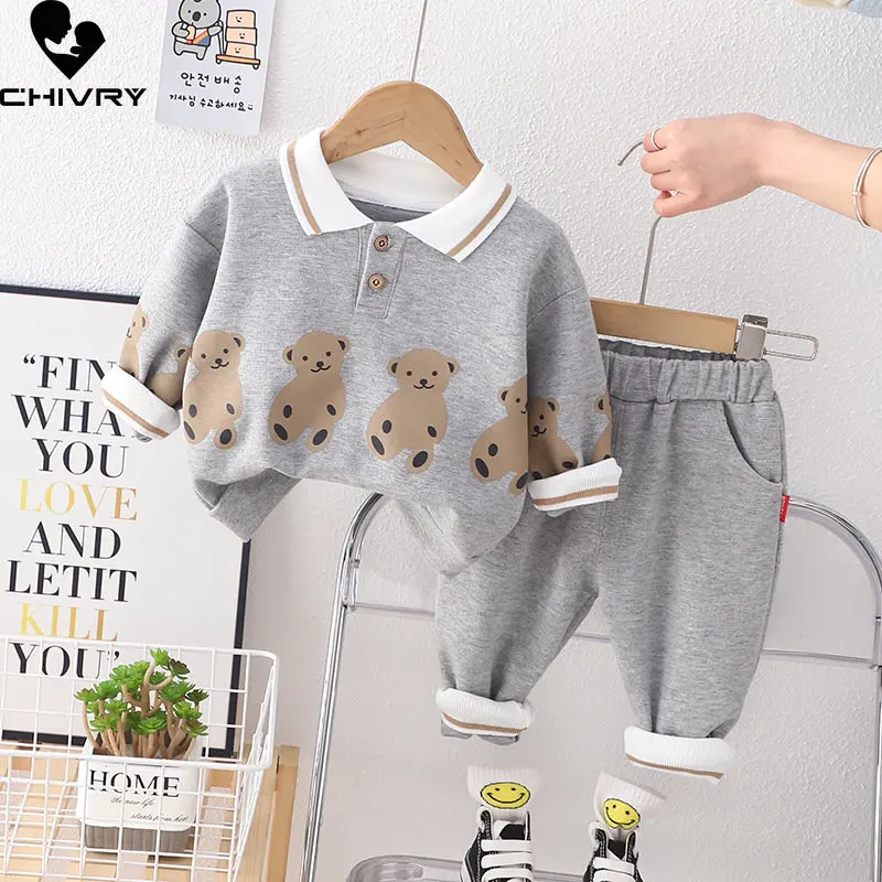 Boys Fashion Clothing Sets 2023 Baby Kids Spring Cartoon Bear Lapel Sweatshirt Tops with Sports Pants Children Casual Clothes
Boys Fashion Clothing Sets 2023 Baby Kids Spring Cartoon Bear Lapel Sweatshirt Tops with Sports Pants Children Casual Clothes
