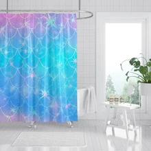 Mystic Mermaid Scales Shower Curtain Glittering Star Pattern Bath Curtains Fabric Waterproof Polyester Bathroom Decor Screens
Mystic Mermaid Scales Shower Curtain Glittering Star Pattern Bath Curtains Fabric Waterproof Polyester Bathroom Decor Screens
