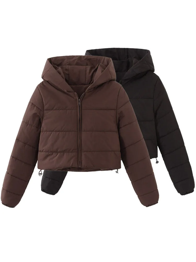 Пуховик с капюшоном, женская модная Теплая стеганая куртка, зимняя повседневная однотонная хлопковая верхняя одежда, женское винтажное короткое пальто на молнии с длинным рукавом
Пуховик с капюшоном, женская модная Теплая стеганая куртка, зимняя повседневная однотонная хлопковая верхняя одежда, женское винтажное короткое пальто на молнии с длинным рукавом