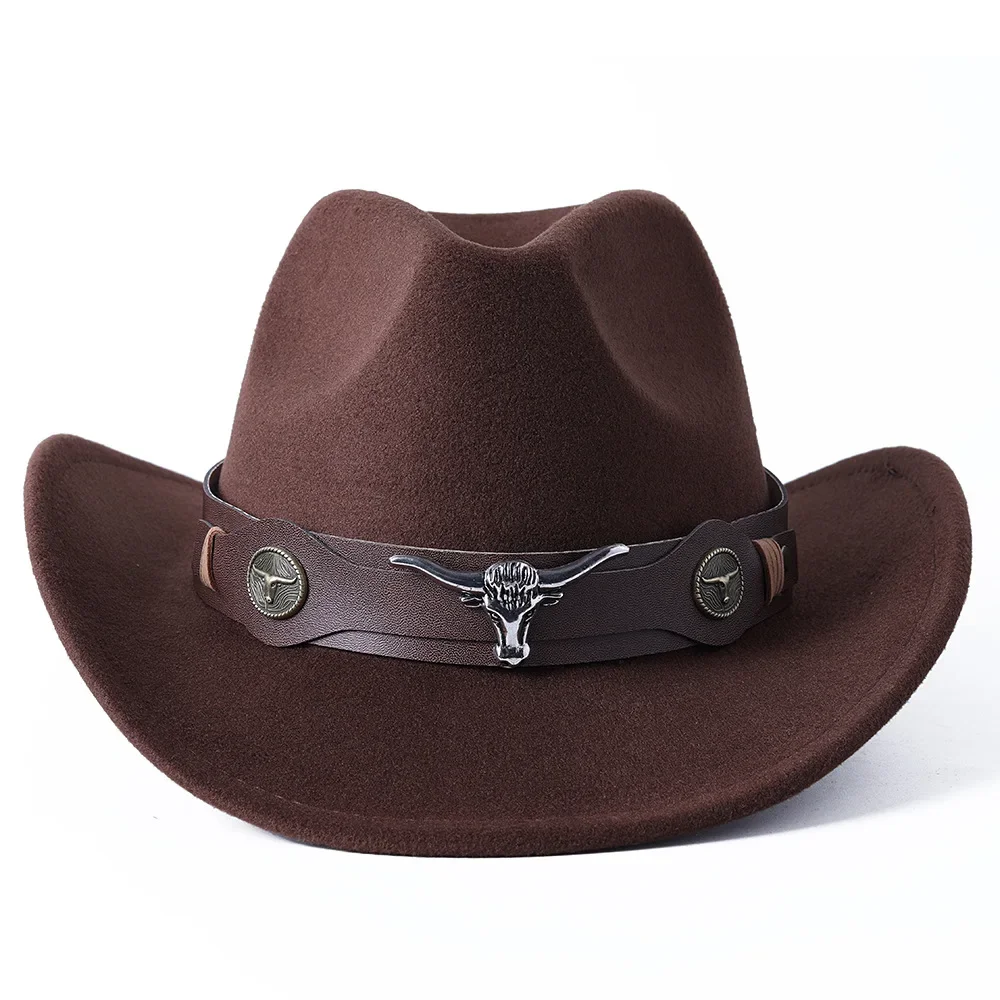 

2024 New Cowboy Hat Various Accessories Cowboy Hat Monochrome Felt Hat Men and Women Outdoor Rider Caps Шляпа Женская Hats