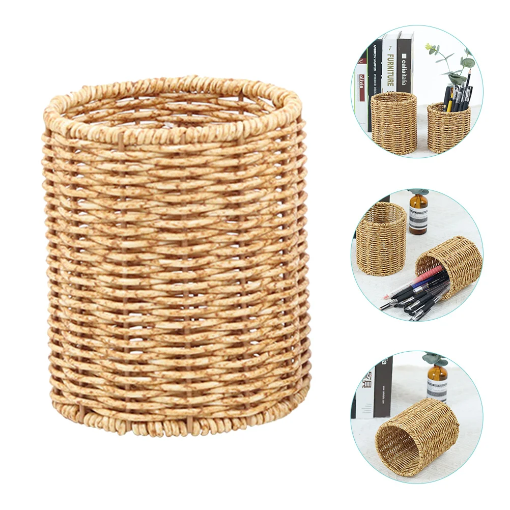 Pen Holder Cup Simulated Rattan Pot Stationery Pencil Container Makeup Brush Imitation Office Desktop Organizer Pencils
Pen Holder Cup Simulated Rattan Pot Stationery Pencil Container Makeup Brush Imitation Office Desktop Organizer Pencils