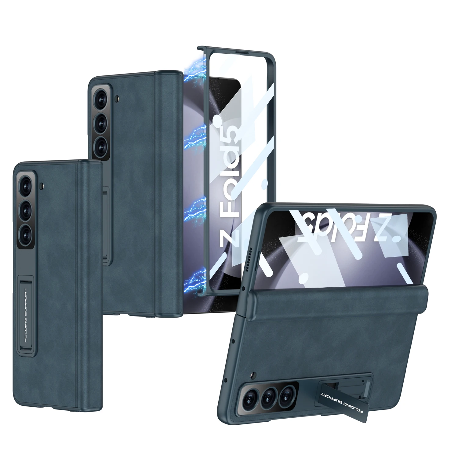 Luxury PU Leather Hard PC Magnetic Hinge Protection Phone Cover for Samsung Galaxy Z Fold 5 Case with Screen Protector Bracket
Luxury PU Leather Hard PC Magnetic Hinge Protection Phone Cover for Samsung Galaxy Z Fold 5 Case with Screen Protector Bracket