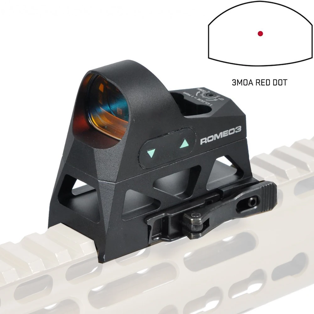 ROMEO3 1x25mm 3 MOA Mini Red Dot Reflex Sight with Riser 20mm QD Picatinny Rail Mount for Rifle AR15 M4 Riflescope
ROMEO3 1x25mm 3 MOA Mini Red Dot Reflex Sight with Riser 20mm QD Picatinny Rail Mount for Rifle AR15 M4 Riflescope