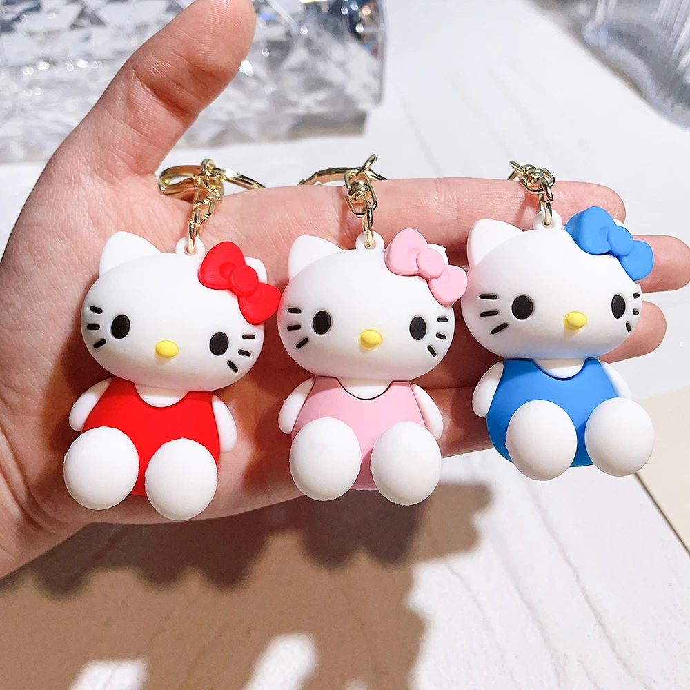 Hello Kitty Keychain Cartoon Doll Ornaments Sanrio Kawaii Kt Pvc Soft Rubber Child Bag Car Keyring Cosplay Accessories Gift Hello Kitty Keychain Cartoon Doll Ornaments Sanrio Kawaii Kt Pvc Soft Rubber Child Bag Car Keyring Cosplay Accessories Gift