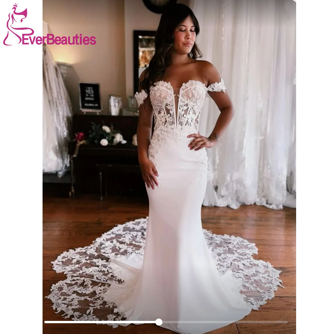 Mermaid Wedding Dresses Vestidos De Novia Off Shoulder Robe De Mariee Satin Lace Wedding Gown Mermaid Beach Bride Dress 2023
Mermaid Wedding Dresses Vestidos De Novia Off Shoulder Robe De Mariee Satin Lace Wedding Gown Mermaid Beach Bride Dress 2023