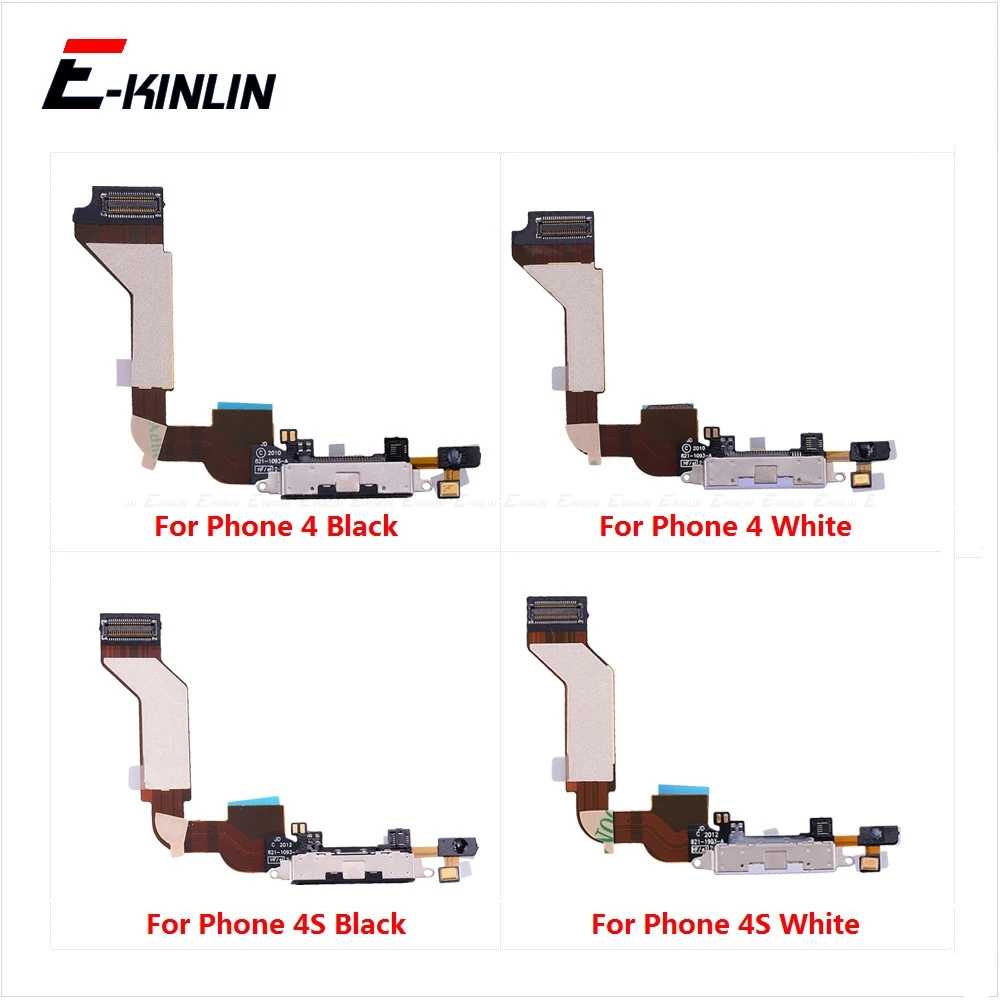 

USB Charger Plug Charging Port Dock Connector Flex Cable For iPhone 4 4S 5 5S 5C With Mic HeadPhone Audio Jack Repair Parts