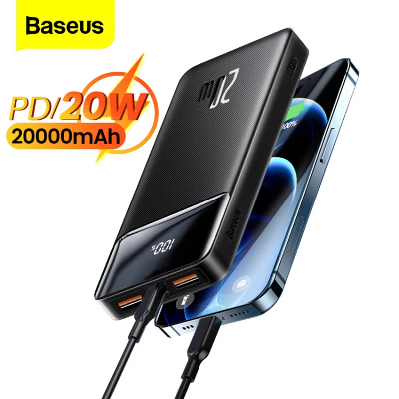 Baseus Power Bank 20000mAh PD 20W Fast Charging Charger Phone External Battery Poverbank 30000mAh Powerbank For iPhone 12 Xiaomi
Baseus Power Bank 20000mAh PD 20W Fast Charging Charger Phone External Battery Poverbank 30000mAh Powerbank For iPhone 12 Xiaomi