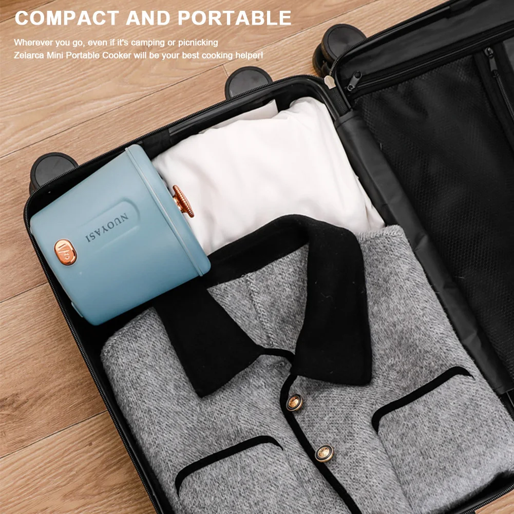 Marmite électrique portable antiarina, mini cuiseur à ramen, cuiseur à nouilles en rine, adapté pour les voyages, le dortoir et le bureau, 1L, 450W 3