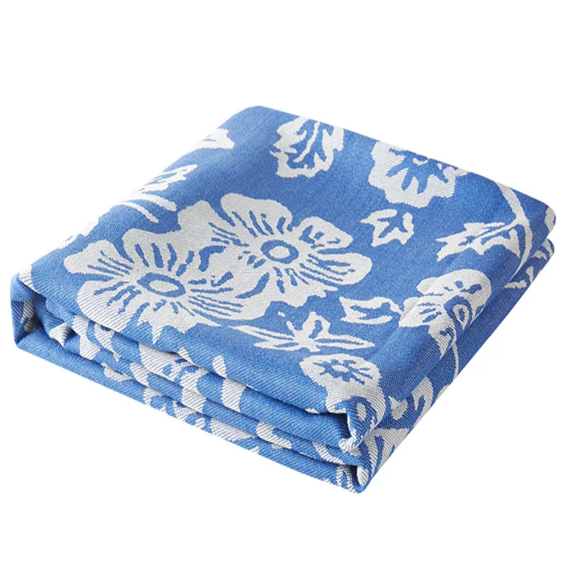 

Horn Flower Aviation Luxury Blanket Airplane Cover Nap Thickened Sofa Woven Jacquard Outdoor Camping Living Room